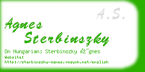 agnes sterbinszky business card